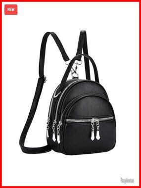 Convertible Women's Leather Backpack Purse Mini Handbag Crossbody